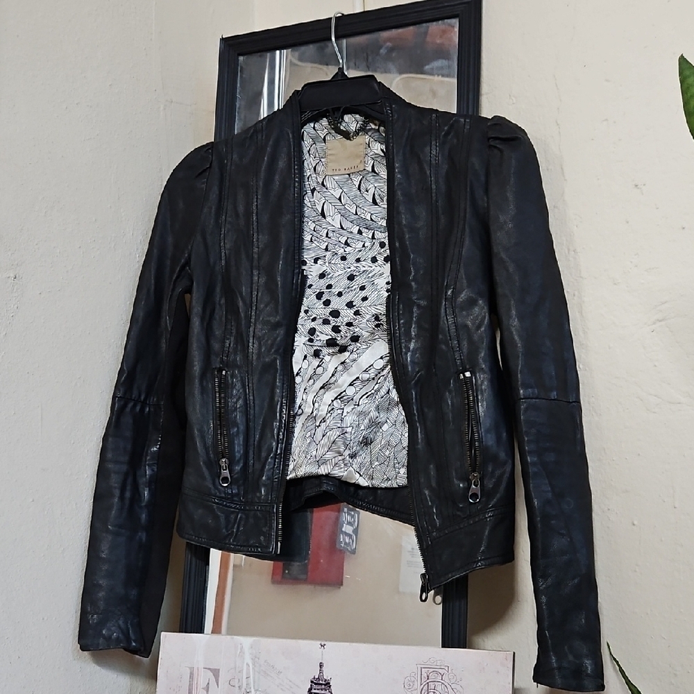 Black Leather Fitted Jacket